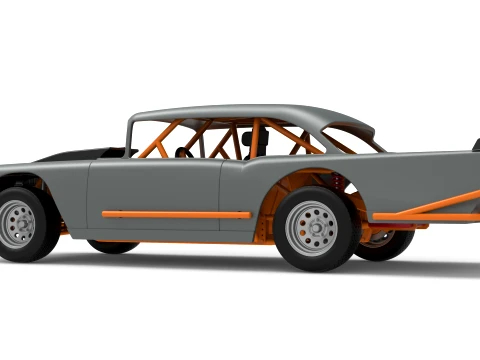 Vintage Dirt Modified stock car Version 9 Scale 1 to 25 3D Print Model