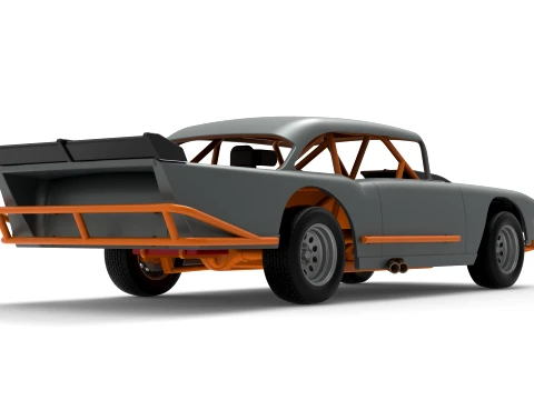 Vintage Dirt Modified stock car Version 9 Scale 1 to 25 3D Print Model
