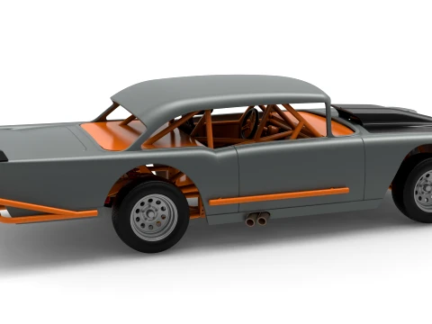 Vintage Dirt Modified stock car Version 9 Scale 1 to 25 3D Print Model