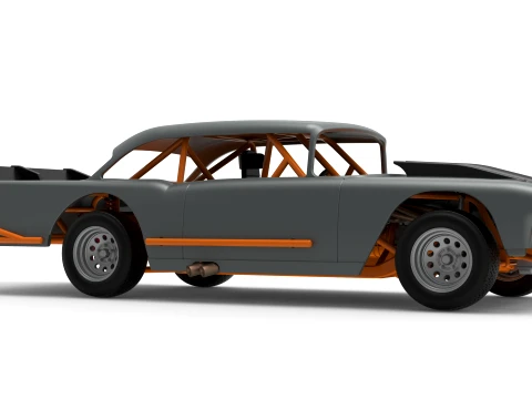 Vintage Dirt Modified stock car Version 9 Scale 1 to 25 3D Print Model