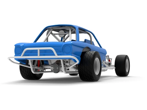 Vintage Dirt Modified stock car Version 10 Scale 1 to 25 3D Print Model