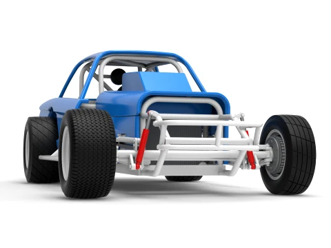 Vintage Dirt Modified stock car Version 10 Scale 1 to 25 3D Print Model