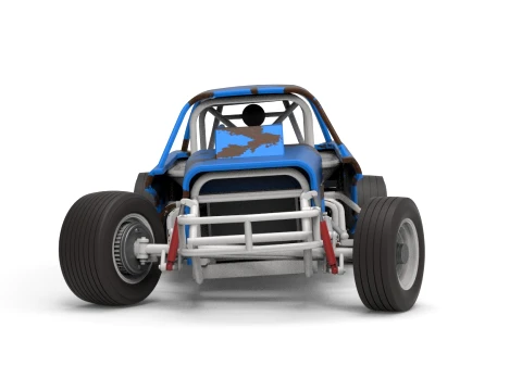 Vintage Dirt Modified stock car Version 10 while turning Scale 1 to 25 3D Print Model