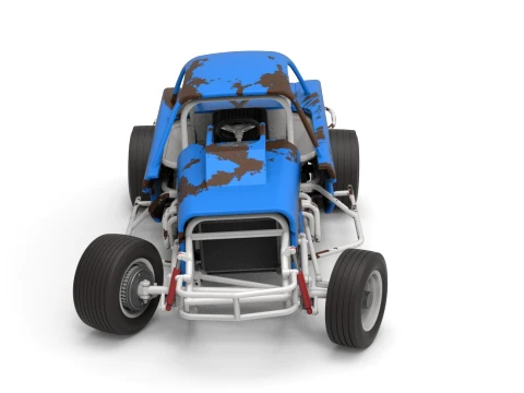 Vintage Dirt Modified stock car Version 10 while turning Scale 1 to 25 3D Print Model