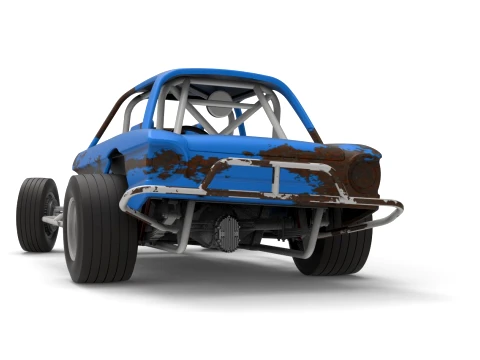 Vintage Dirt Modified stock car Version 10 while turning Scale 1 to 25 3D Print Model