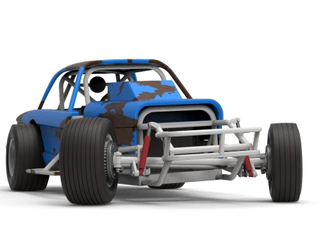 Vintage Dirt Modified stock car Version 10 while turning Scale 1 to 25 3D Print Model