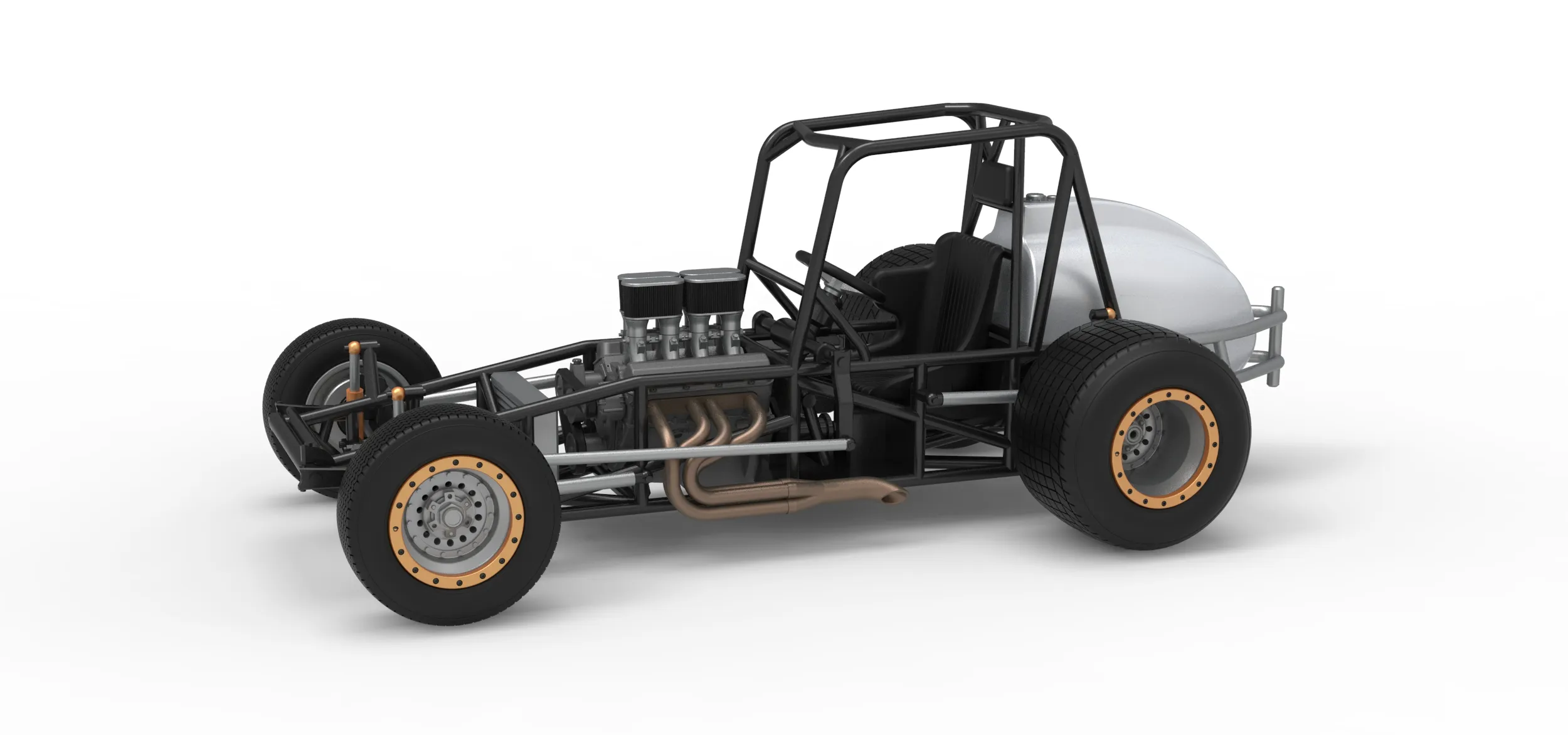 Vintage Dirt Silver Crown Car Base Scale 1 to 25 3D Print Model .c4d .max .obj .3ds .fbx .stl .blend