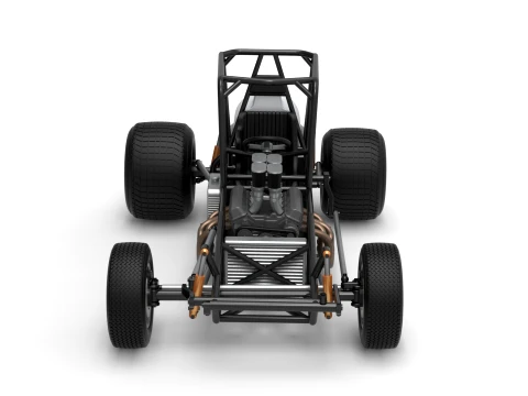 Vintage Dirt Silver Crown Car Base Scale 1 to 25 3D Print Model