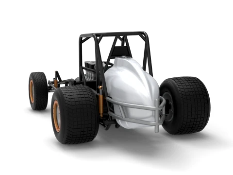 Vintage Dirt Silver Crown Car Base Scale 1 to 25 3D Print Model