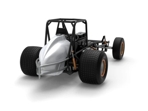 Vintage Dirt Silver Crown Car Base Scale 1 to 25 3D Print Model