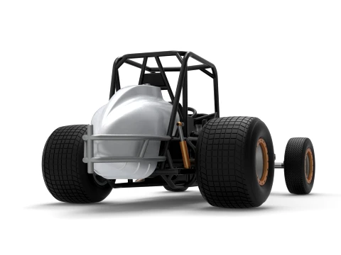 Vintage Dirt Silver Crown Car Base Scale 1 to 25 3D Print Model
