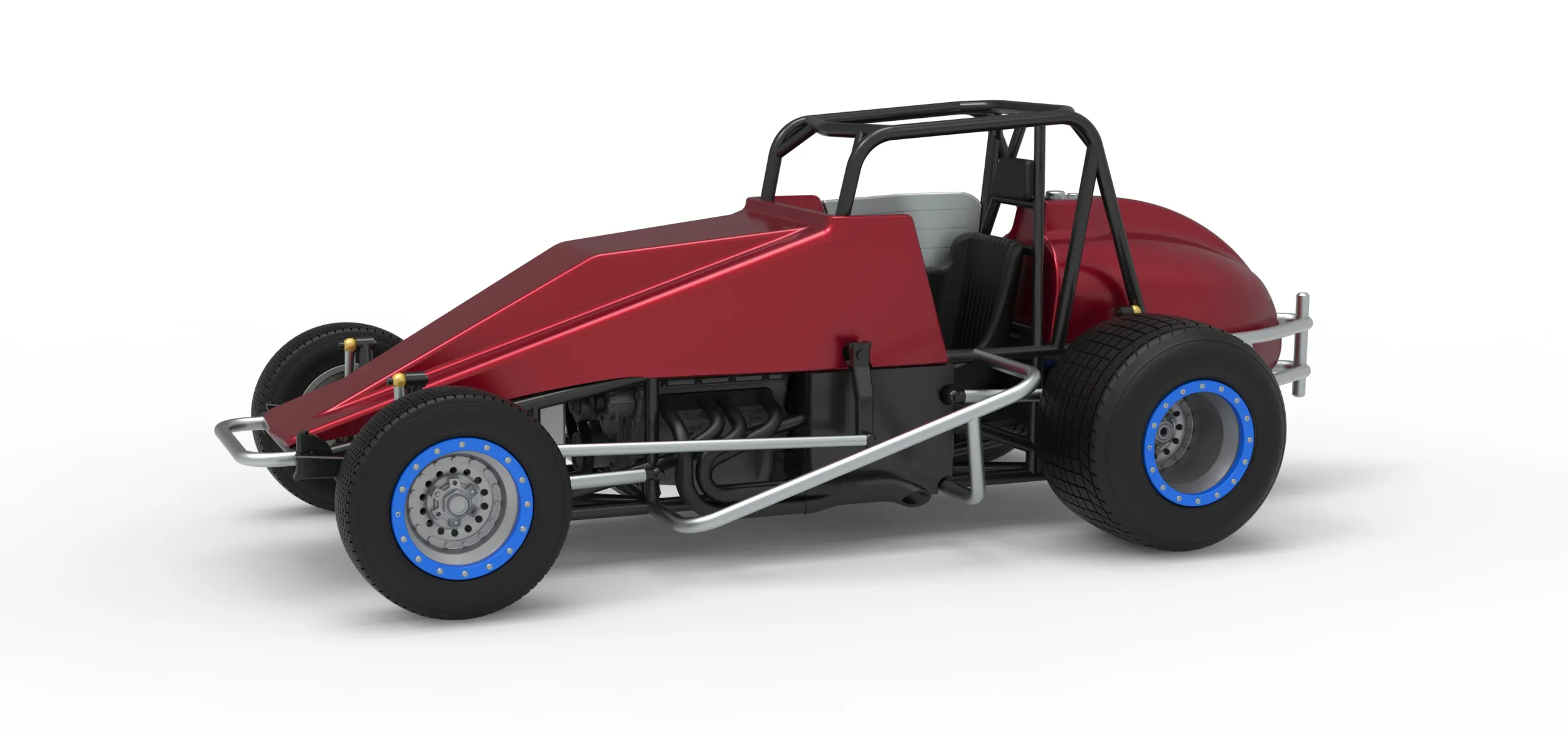 Vintage Dirt Silver Crown Car Scale 1 to 25 3D Print Model .c4d .max .obj .3ds .fbx .stl .blend