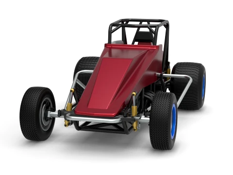 Vintage Dirt Silver Crown Car Scale 1 to 25 3D Print Model