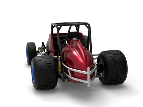 Vintage Dirt Silver Crown Car Scale 1 to 25 3D Print Model