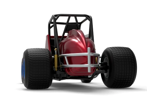 Vintage Dirt Silver Crown Car Scale 1 to 25 3D Print Model