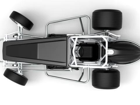 Vintage Dirt Silver Crown Car while turning Scale 1 to 25 3D Print Model