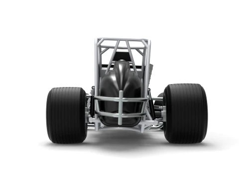 Vintage Dirt Silver Crown Car while turning Scale 1 to 25 3D Print Model