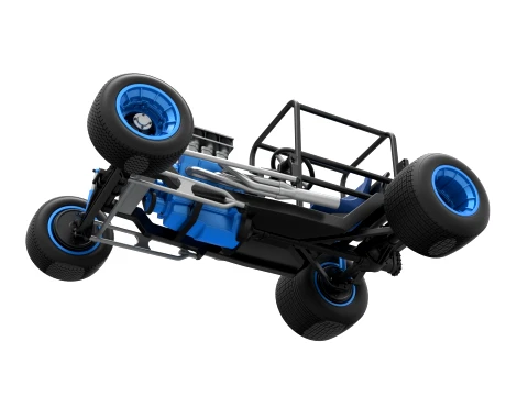 Vintage Dirt Supermodified stock car Base Version 1 Scale 1 to 25 3D Print Model