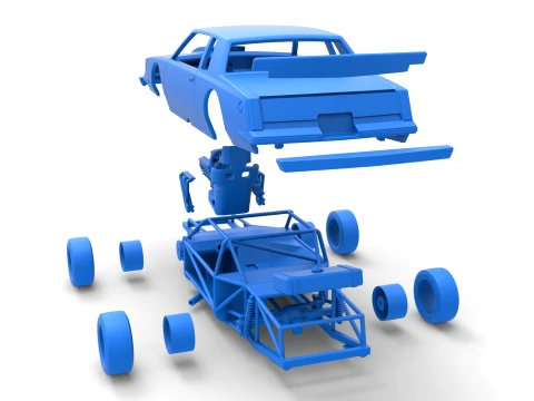 Vintage NASCAR race car Scale 1 to 25 3D Print Model