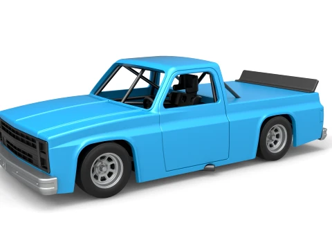 Vintage NASCAR race truck Scale 1 to 25 3D Print Model