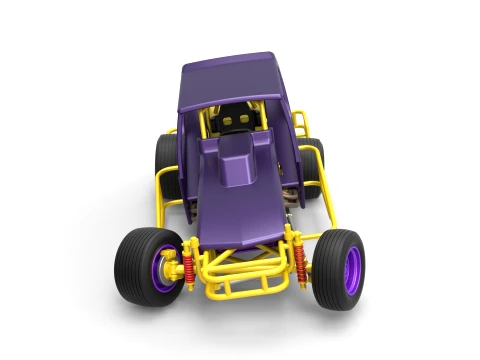 Vintage Northeast Dirt Modified stock car while turning Scale 1 to 25 3D Print Model