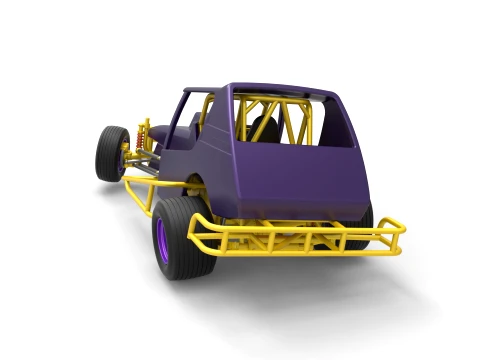Vintage Northeast Dirt Modified stock car while turning Scale 1 to 25 3D Print Model