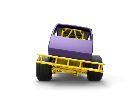 Vintage Northeast Dirt Modified stock car while turning Scale 1 to 25 3D Print Model