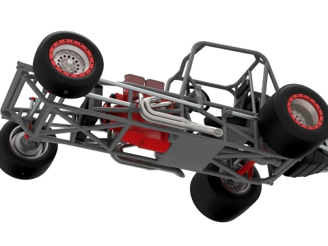 Vintage Pavement Silver Crown Car Base Scale 1 to 25 3D Print Model