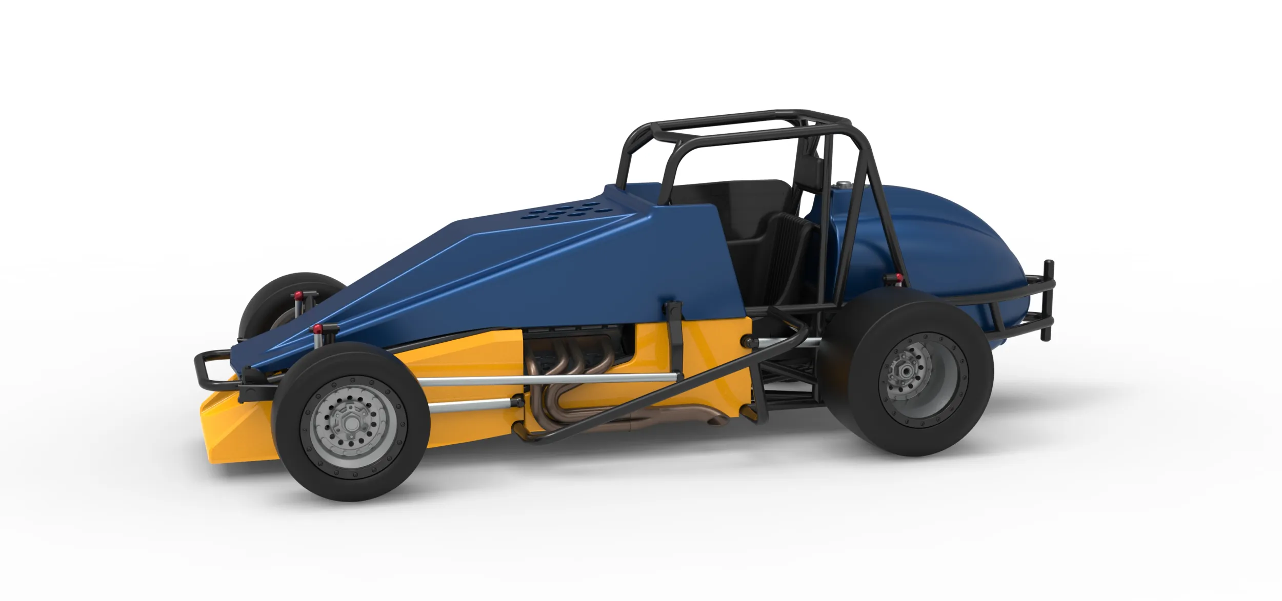 Vintage Pavement Silver Crown Car Scale 1 to 25 3D Print Model .c4d .max .obj .3ds .fbx .stl .blend