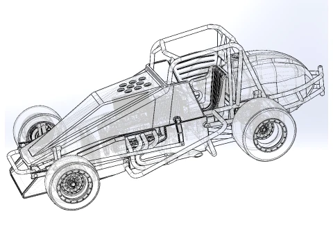 Vintage Pavement Silver Crown Car Scale 1 to 25 3D Print Model