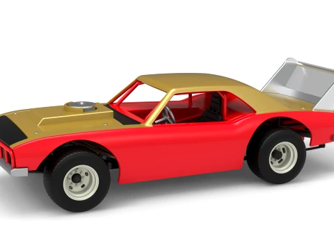 Vintage Semi-Late Model Stock Car Scale 1 to 25 3D Print Model
