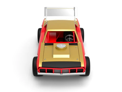 Vintage Semi-Late Model Stock Car Scale 1 to 25 3D Print Model