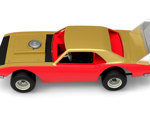 Vintage Semi-Late Model Stock Car Scale 1 to 25 3D Print Model