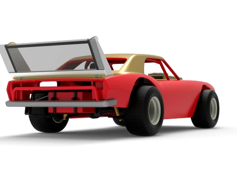 Vintage Semi-Late Model Stock Car Scale 1 to 25 3D Print Model