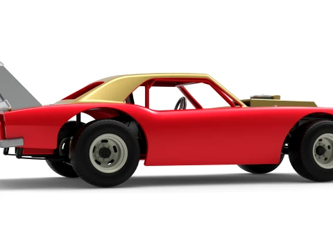 Vintage Semi-Late Model Stock Car Scale 1 to 25 3D Print Model