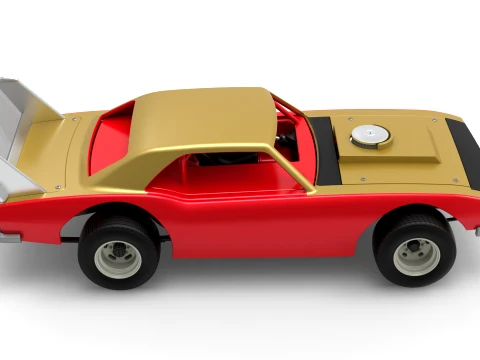 Vintage Semi-Late Model Stock Car Scale 1 to 25 3D Print Model