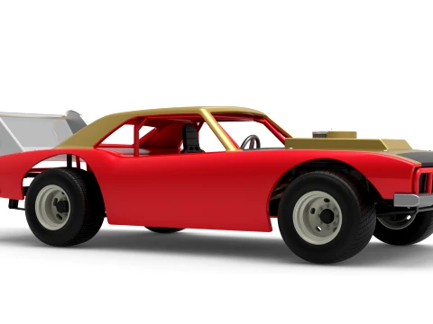 Vintage Semi-Late Model Stock Car Scale 1 to 25 3D Print Model
