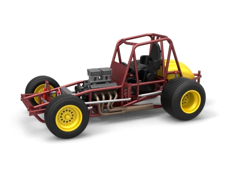Vintage Sprint car Base Version 1 Scale 1 to 25 3D Print Model