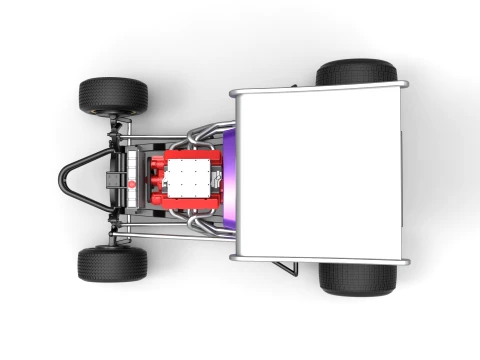 Vintage Winged Supermodified stock car for Dirt Version 1 Scale 1 to 25 3D Print Model