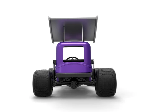 Vintage Winged Supermodified stock car for Dirt Version 1 Scale 1 to 25 3D Print Model