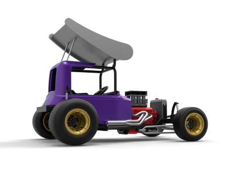 Vintage Winged Supermodified stock car for Dirt Version 1 Scale 1 to 25 3D Print Model