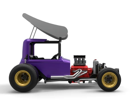 Vintage Winged Supermodified stock car for Dirt Version 1 Scale 1 to 25 3D Print Model