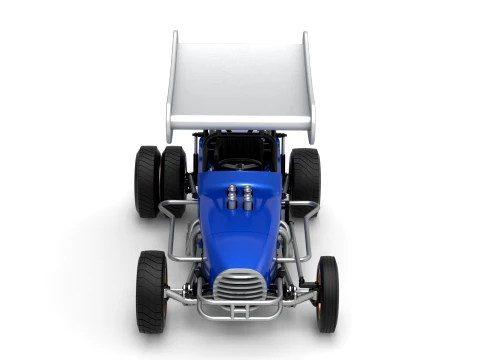 Vintage Winged Supermodified stock car for Dirt Version 2 Scale 1 to 25 3D Print Model