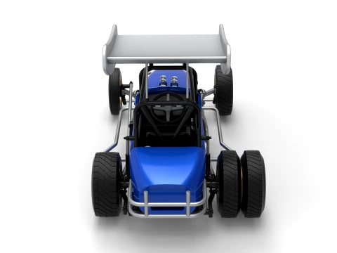 Vintage Winged Supermodified stock car for Dirt Version 2 Scale 1 to 25 3D Print Model