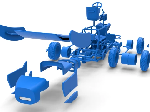 Vintage Winged Supermodified stock car for Dirt Version 2 Scale 1 to 25 3D Print Model