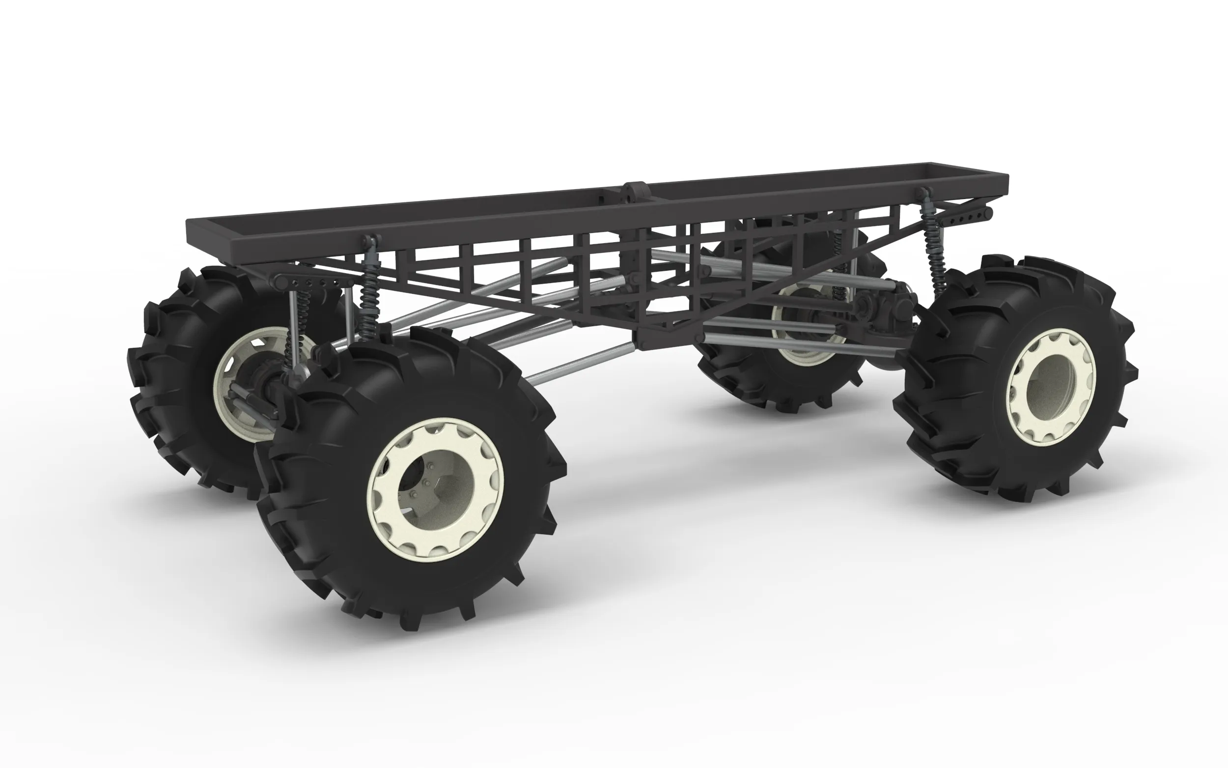 Chassis of Redneck Rave Mud truck Version 2 Scale 1 to 25 3D Print Model .c4d .max .obj .3ds .fbx .stl .blend