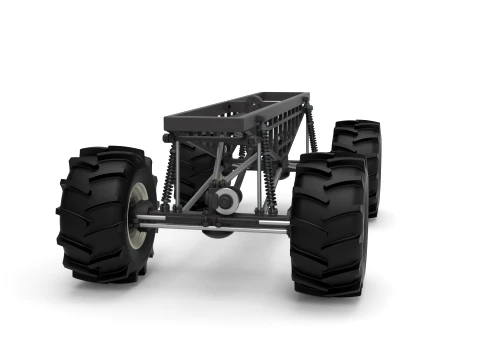 Chassis of Redneck Rave Mud truck Version 2 Scale 1 to 25 3D Print Model