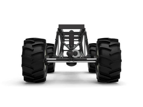 Chassis of Redneck Rave Mud truck Version 2 Scale 1 to 25 3D Print Model