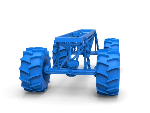 Chassis of Redneck Rave Mud truck Version 2 Scale 1 to 25 3D Print Model