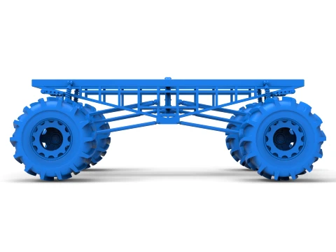 Chassis of Redneck Rave Mud truck Version 2 Scale 1 to 25 3D Print Model